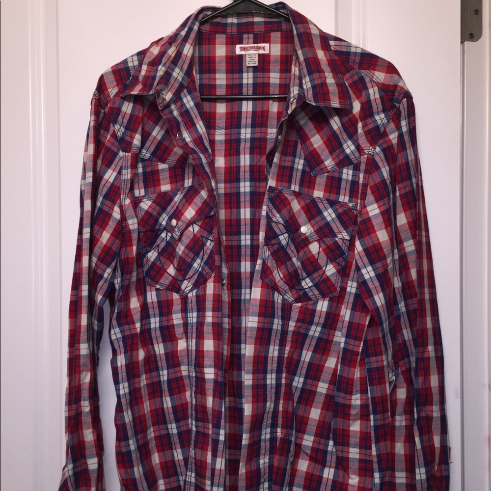 True Religion Plaided Shirt